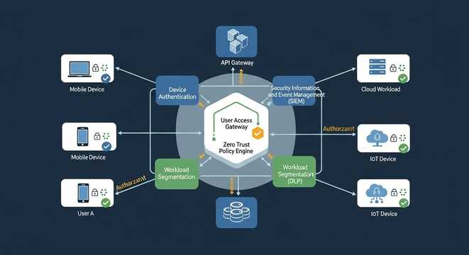 alt="Zero Trust cybersecurity trends 2025 architecture diagram"