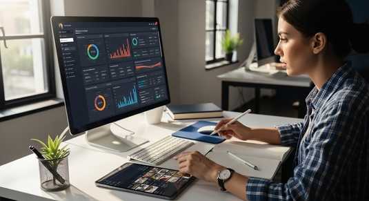 Micro influencer filming product content at home