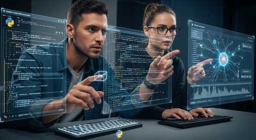 "Cybersecurity analysts defending against AI cyber threats 2025 in a security operations center"